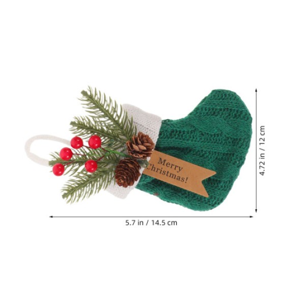 2 Pieces Christmas Decorations with Ribbon for Christmas